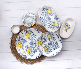 Hermia Juego de Desayuno de Porcelana de 32 Piezas
